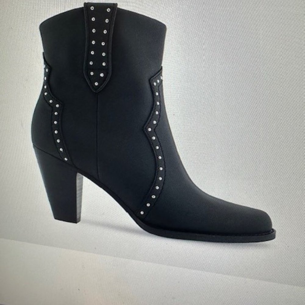 Lazu Black Genuine Leather Boots